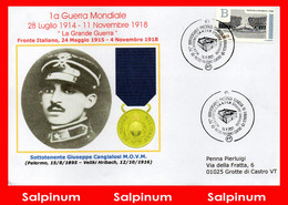 ANNULLO GIUSEPPE CANGIALOSI M.O.V.M. GRANDE GUERRA - 2021-...: Marcofilie