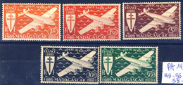 PA 55 à 58 + 60   NEUF*  ANNEE 1943 - Airmail
