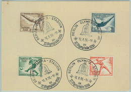 68252 - GERMANY - POSTAL HISTORY - CARD:  16.8.1936 Olympic Postmark: BERLIN Ak - Ete 1936: Berlin