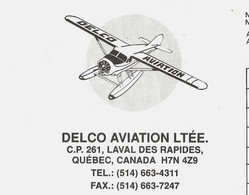 BILLET AVIATION HYDRAVION TOURISME DELCO AVIATION Ltée Québec Canada Survol Les Laurentides 1991 VOIR SCANS - Welt