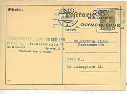 09774  - AUSTRIA  - POSTAL HISTORY - Olympic Games POSTMARK  1936 - Sommer 1936: Berlin