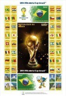 Niger 2014, Football World Champion, With FIFA Logo, 3val In BF - 2014 – Brasil