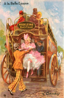 Cpa Illustrateur * Pub Publicité A LA BELLE EPOQUE * L'omnibus Madeleine Bastille - 1900-1949