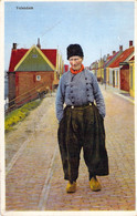 Volendam - Personnage Homme En Costume Traditionnel - Oblitéré En 1934 - Verzend Per Luchtpost -poste Aérienne - Volendam