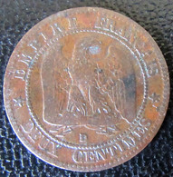 France - Monnaie 2 Centimes Napoléon III 1857 Lyon - Petit D, Petit Lion - Other & Unclassified