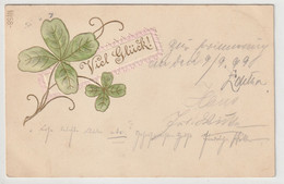 Viel Glück, Prägekarte, 1899 - Sonstige & Ohne Zuordnung