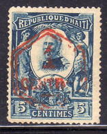 HAITI 1907 RED SURCHARGED  PRESIDENT Pierre Nord- Alexis PRESIDENTE CENT. 1 On 5c MH - Haiti