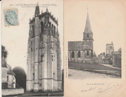 2 CPA  27 BEC-HELLOUIN EGLISE + TOUR ST NICOLAS - Aubevoye