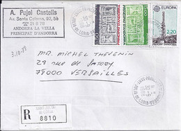 ANDORRE N°347/321/369 SUR L. REC. DU 30.9.88 DE ST JULIA DE LORIA - Storia Postale