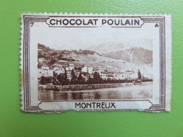 Vignette Chocolat Poulain - Série "Suisse" - N° 7A - Montreux - Poulain