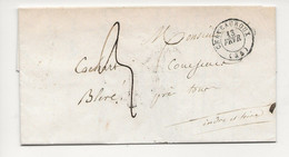 LAC 1845 LETTRE CHATEAUROUX 35 Indre Du 13 FEV 1845 Pour BLERE 14 FEV Indre Et Loire - 1801-1848: Precursors XIX