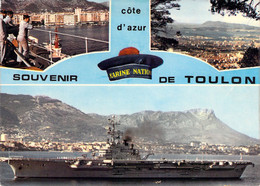 Souvenir De Toulon Et De La Plus Belle Rade D'Europe - Flamme St Mandrier Presqu'ile De Charme - Warships