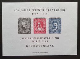 Österreich 1969, Opern Neudruckblock - 1961-70 Covers