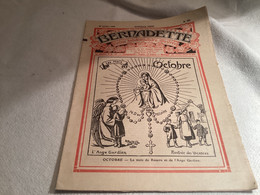 Bernadette Revue Hebdomadaire Illustrée 1928 Le Mois D’octobre Rentré De Vacances à L’ange Gardien Le Jeune Commis - Bernadette