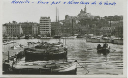 Marseille - Vieux Port & Cathédrale - Tbé -Carte-photos (réal Photo) Format 8x14cm. Ed. Cap N°116 - Vieux Port, Saint Victor, Le Panier
