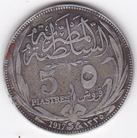 Egypte. 5 Piastres AH 1335 – 1917. Sultan Hussein Kamil. Argent .KM# 318 - Egypt