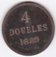 Guernesey 4 Doubles 1889 H Bronze KM# 5 - Guernsey