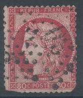 Lot N°65139  Variété/n°57, Oblitération étoile Chiffrée 30 De PARIS "Bt. Mazas (juillet 1863 à Fin Mars 1876)", Fond Lig - 1871-1875 Cérès