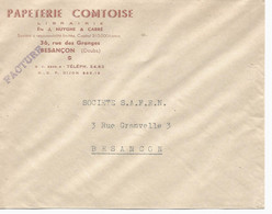 France Enveloppe Publicitaire Papeterie Comtoise  Rue Des Granges Besançon (25 Doubs) - Other & Unclassified