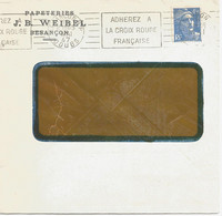 France Enveloppe Publicitaire Papeterie J.B. Weibel Besançon (25 Doubs) - Other & Unclassified