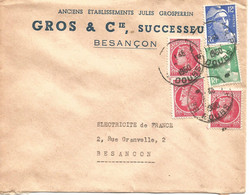 France Enveloppe Publicitaire Quincaillerie Gros & Cie Besançon (25 Doubs) - Sonstige & Ohne Zuordnung