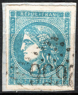 Francia 1870 20c. Unif. 45 II Tipo O/Used VF/F - 1870 Bordeaux Printing