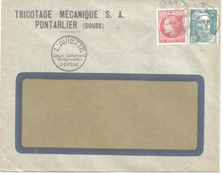 France Enveloppe Publicitaire Tricotage Mécanique  Pontarlier (25 Doubs) - Altri & Non Classificati