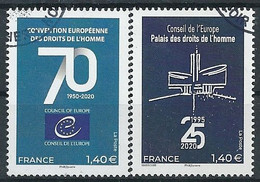 FRANCIA 2020 - YV S 177/78 - Conseil De L'Europe - Used Stamps
