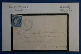 AP4 FRANCE BELLE LETTRE 1871 LE MANS   POUR MESLE +BORDEAUX  N°46A .+  AFFRANCHISSEMENT PLAISANT - 1870 Uitgave Van Bordeaux