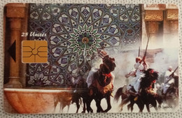 TELECARTE/PHONECARD AFRIQUE - MAROC AVE PHONE - HOMMES & CHEVAUX - 25 Unités - SANS LOGO MORENO - EC - Morocco