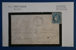 AP4 FRANCE BELLE LETTRE 1874  PLEINE FOUGERES  POUR CHATEAU GANTIER+BORDEAUX +  AFFRANCHISSEMENT PLAISANT - 1870 Emisión De Bordeaux