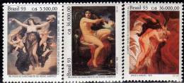 Maler Americo Gemälde 1993 Brasilien 2519/21 ** 8€ Genies Junge Frau In Rio Liebes-Paar David Art Painting Set Of BRAZIL - Tableaux