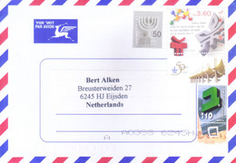 ISRAEL : USED COVER SENT TOO NETHERLANDS : YEAR 2006 : USE OF POSTAGE STAMPS WITH TAB - Brieven En Documenten