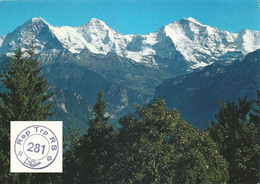 AK  "Eiger, Mönch, Jungfrau"  (Rep Trp RS 281 Feldpost)         Ca. 1980 - Oblitérations