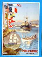 NOV337, Repro D'affiche Port De Guerre Toulon, Hugo D'Alési, 10095, GF, Non Circulée - Krieg
