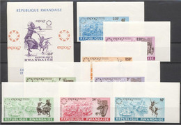 Rwanda 1967, EXPO In Montreal, Traditional Dance, 8val +BF IMPERFORATED - 1967 – Montreal (Kanada)