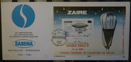 ZAÏRE : 1985 : Bloc N° 59 ** FDC     --cat : 100€ SABENA - 1980-1989