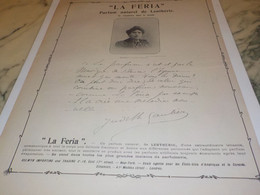 ANCIENNE PUBLICITE PARFUM LA FERIA DE  LENTHERIC  ET MME JUDITH GAUTIER 1903 - Other
