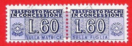 1946/81 (7) Pacchi In Concessione Filigrana Stelle L Lire 60 - Usato - Colis-concession