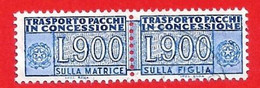 1946/81 (21) Pacchi In Concessione Filigrana Stelle IV Lire 900 - Usato - Colis-concession