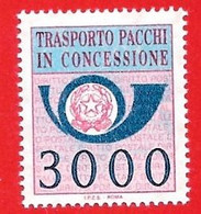 1984 (22) Pacchi In Concessione Filigrana Stelle IV Lire 3.000 - NUOVO - Pacchi In Concessione