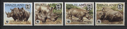 249 SWAZILAND 1987 - Y&T 525/28 - WWF Rhinoceros - Neuf ** (MNH) Sans Charniere - Swaziland (1968-...)