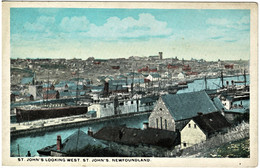 St. John's Overlooking West St. John's, Newfoundland, Canada - Unused Vintage Postcard - St. John's