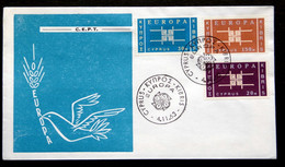 Cyprus 1963   EUROPA / CEPT  MiNr.225-27   FDC   ( Lot 104  ) - Lettres & Documents