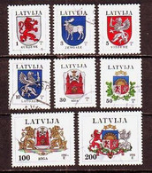 1994. Latvia. Coats Of Arms. Used. Mi. Nr. 371-74, 389-92 - Latvia
