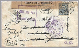 LUXEMBOURG - 1915 25c Wm IV Cvr - German & French Censors - Switzerland Forwarded To Paris - 1906 William IV