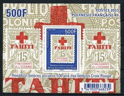 POLYNESIE 2015 Bloc N° 43 ** Neuf MNH Superbe Croix Rouge Red Cross Timbre 1915 Sur T. Philatélie - Ungebraucht