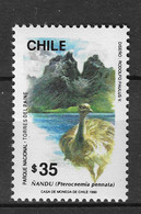 Chile 1990 MiNr. 1340 National Parks Fauna Birds Darwin's Rhea 1v MNH** 1,00 € - Struisvogels