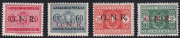 GNR 1944 Segnatasse Tir. Verona Serie Di 4 Valori Sass. 49 + 54/56 MH* Cv. 680 - Segnatasse