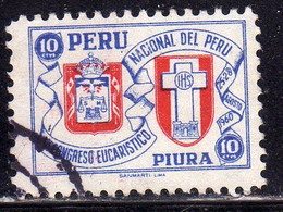 PERU' 1960 EUCHARISTIC CONGRESS CONGRESSO EUCARISTICO 10c USATO USED OBLITERE' - Peru